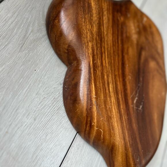 Vintage Wooden Monkey Pod Dish Tray Table decor - Picture 5 of 9